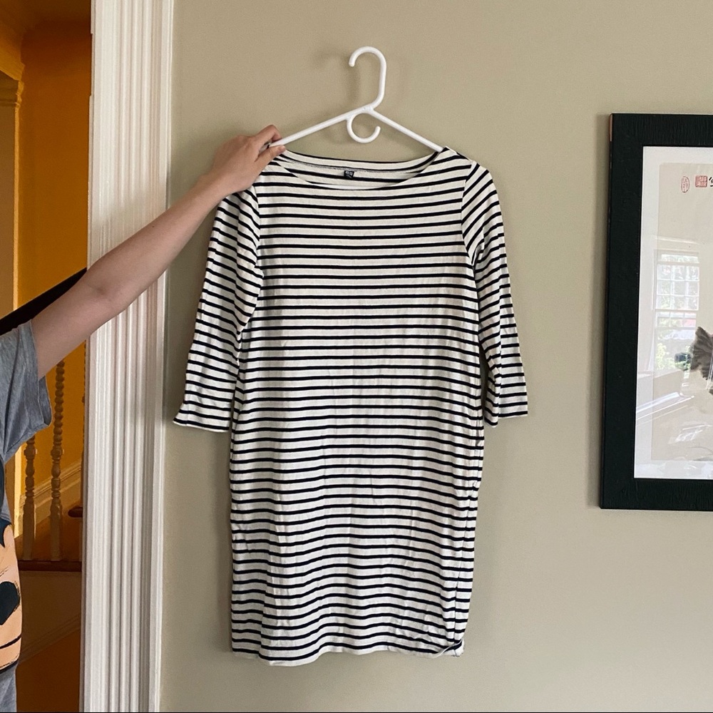 UNIQLO Striped Boat Neck Dress